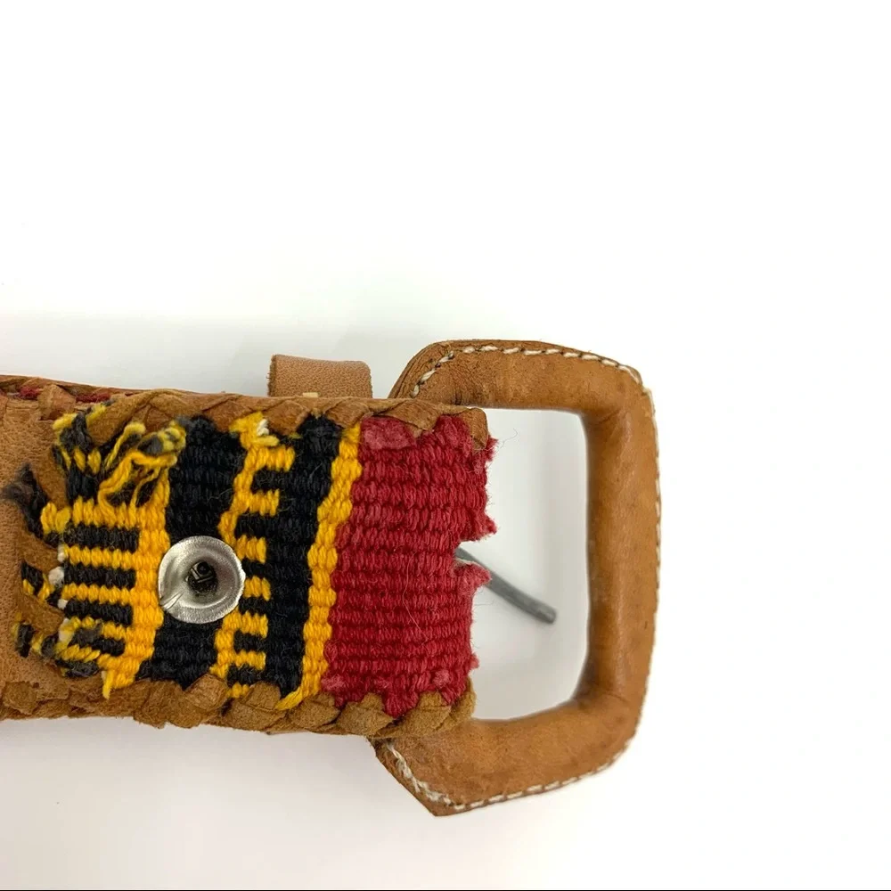 Cornucopia Brand Retro Leather Southwestern Belt